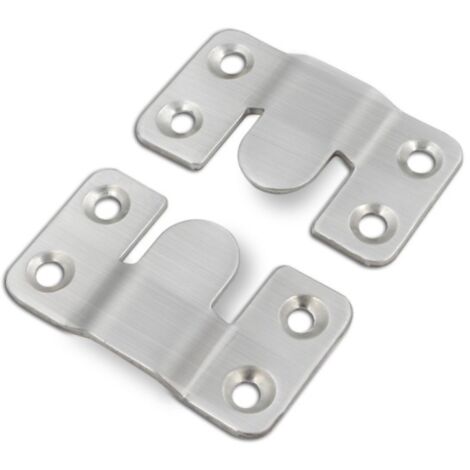 Gancho para marcos de fotos, conector para muebles, soporte de montaje empotrado, colgador de metal sólido para colgar cuadros, imágenes o espejos (5 pares) (1/4)