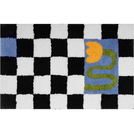 Alfombra de baño de rejilla suave y afelpada para baño, mesita de noche, antideslizante, decoración del hogar, para dormitorio, entrada (1/5)