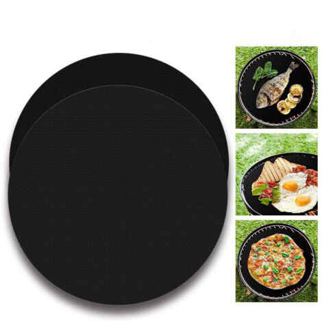 Parrilla redonda antiadherente reutilizable de 38 cm para asar pasteles de carne (paquete de 2) (1/5)