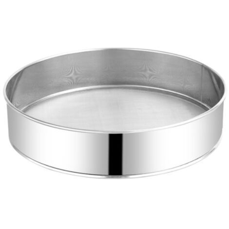 Tamiz de harina de acero inoxidable, tamiz de malla fina para repostería, tamiz fino de acero inoxidable, tamiz profesional para harina, pasteles y verduras - 20 x 5,2 cm (1/5)