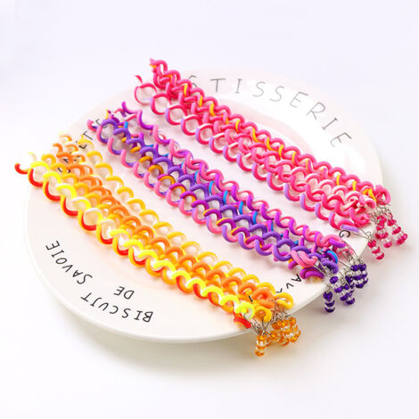 18 trenzas elásticas para el cabello, accesorios para el cabello trenzado, accesorios para el cabello de fiesta multicolores para mujeres y niñas - 1, 3, 6 (1/5)