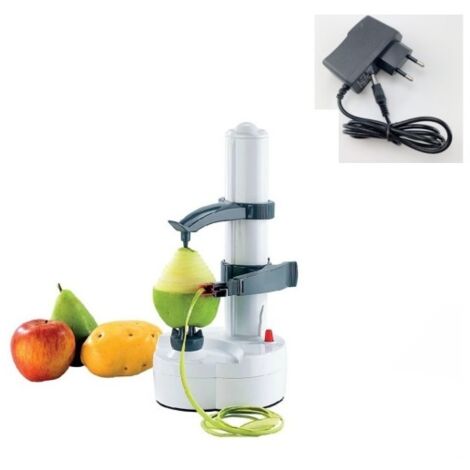 Peladora eléctrica multifuncional giratoria automática de manzanas y patatas (blanca) (1/5)