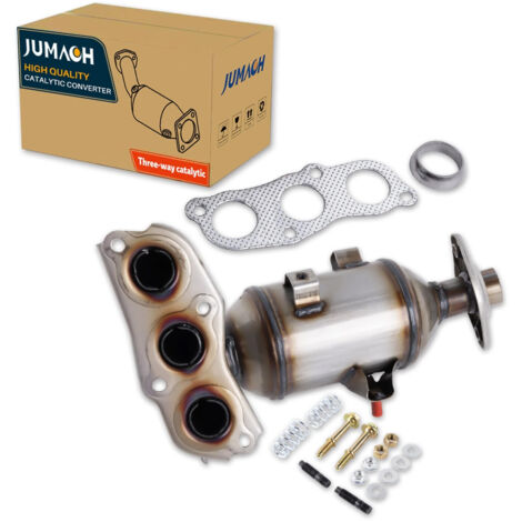 Colector catalítico de alto rendimiento compatible con Peugeot 107, Citroën C1 y Toyota Aygo 1.0 Euro 4, 355 mm. Reparación del sistema de emisiones.