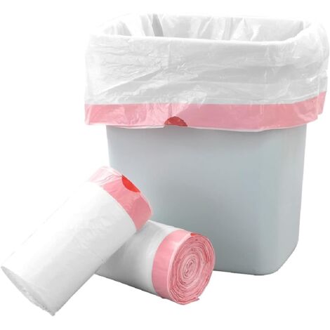 Bolsas de basura con cordón de 12 l, blancas, 120 unidades (1/5)