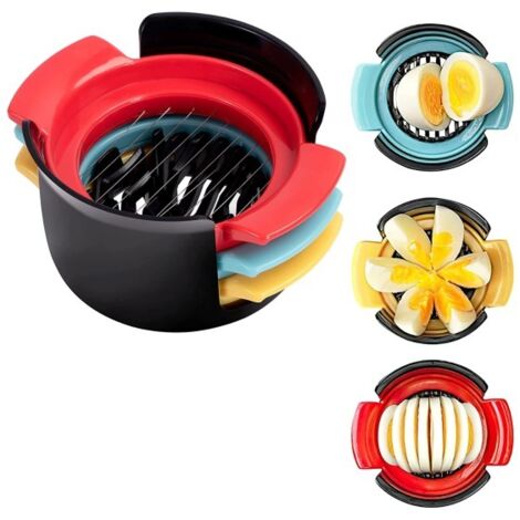 Cortador/Divisor de Huevos 3 en 1: Apto para cortar huevos duros, fresas, kiwis y queso. (1/5)
