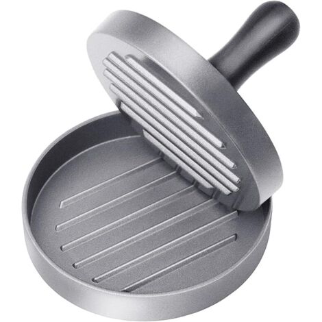 Prensa para hamburguesas de acero inoxidable de grado alimenticio, prensa para hamburguesas con mango, prensa para hamburguesas antiadherente, 11,5 cm (1/5)