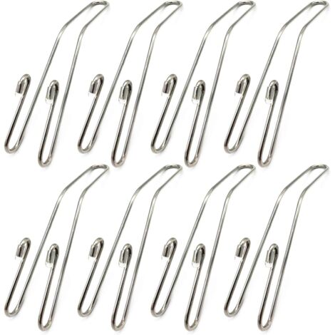 Juego de 8 ganchos multifuncionales de acero inoxidable para reposacabezas de asientos de coche, soporte resistente y duradero para bolsos, abrigos y bolsas de la compra (8 piezas). (1/5)