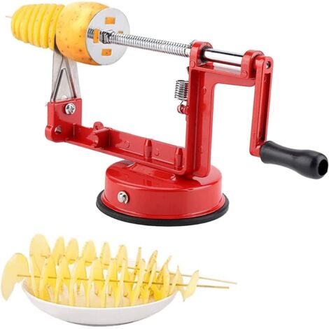 Cortador de patatas en espiral, cortador de patatas fritas de acero inoxidable, pelador de patatas, cortador de zanahorias y frutas, cortador de patatas, cortador de patatas fritas Tornado (1/5)