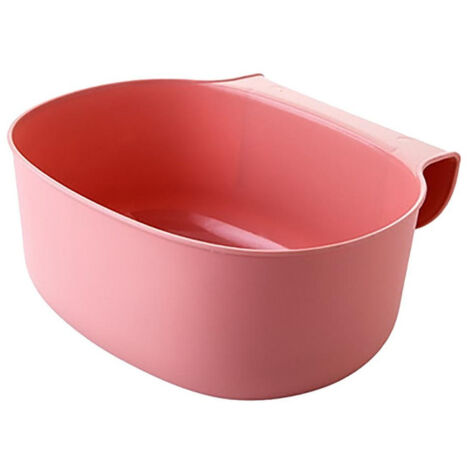 Puerta de armario de cocina de plástico, contenedor colgante, papelera, armario, alacena, contenedor colgante, caja de almacenamiento, organizador, 1 pieza (rosa) (1/5)