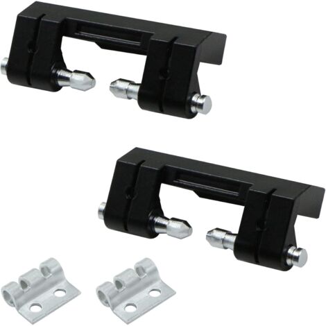 Bisagra para armario plegable - bisagra central para armario de distribución, armario de control, alta capacidad de carga, reforzada y endurecida, 2 piezas (material de aleación de zinc negro cl201 - (1/5)