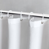 Cortina de ducha tejida impermeable, aislamiento de baño engrosado, cortina antimoho y a prueba de humedad, 180 x 180 cm