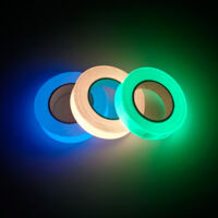 Cinta autoadhesiva 3M que brilla en la oscuridad, señales de emergencia luminosas, pegatinas para escenarios, decoración del hogar, artículos para fiestas, 1 unidad (azul).