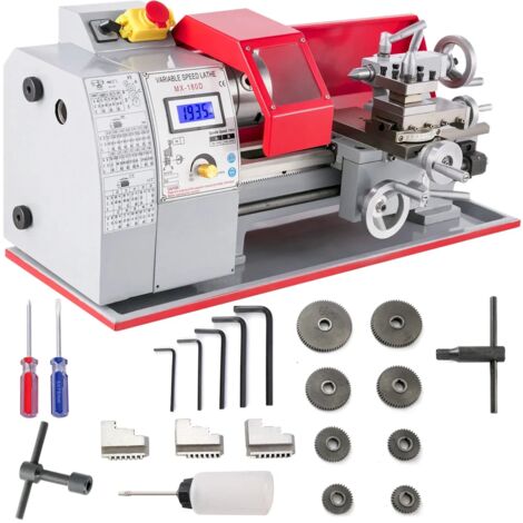 Sihao 600W Metalldrehmaschine Mini Drehmaschine Tischdrehmaschine 7 "x 12"