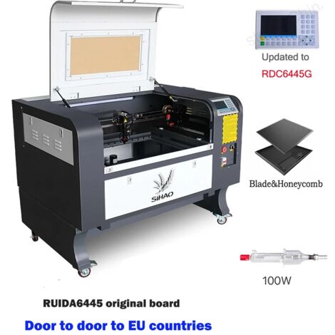 SIHAO Macchina laser CO₂ per incisione e taglio 100 W 900x600 mm, sistema Ruida