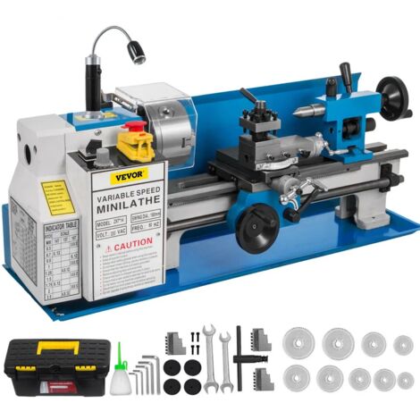 Sihao Mini Metal Lathe 550W 7"x14" 0-2500RPM Velocità variabile