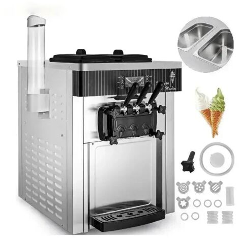 Sihao Máquina ablandadora de helado comercial 3 sabor 20-28 L / h (1/5)