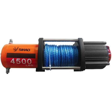 4500lbs ATV/UTV Winch Eléctrico 12V Cuerda Sintética Inalámbrica y con Cable Control Remoto