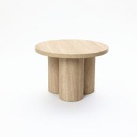 Moderner runder Couchtisch aus Holz-Naturholz Kaffeetisch für Wohnzimmer