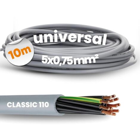Lapp 1119105 Ölflex Classic 110 PVC Control Cable 5 x 0.75 mm² with Green/Yellow Protective Conductor 5G0.75 mm² I Sheathed Cable 5 Core I Cable 5 Core 10 m (1/5)