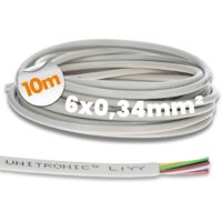 10 m Lapp 0028406 LiYY Data Cable 6 x 0.34 mm² I LED Extension Cable I Soldering Cable for Board I Data Line I Signal Cable 6 Core I Control Cable