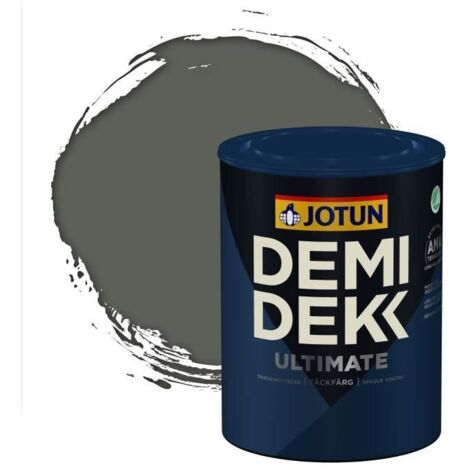 JOTUN - Peinture Bois, Lasure Opaque pour Extérieur et Intérieur Satinée - DEMI DEKK ULTIMATE - RAL 7009 - Gris Vert - 0,75L (1/2)