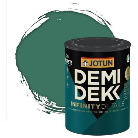 Peinture Bois - DEMIDEKK INFINITY DETAILS - Lasure Opaque Satinée - RAL 6000 - Vert Patine - 0,75L (1/2)
