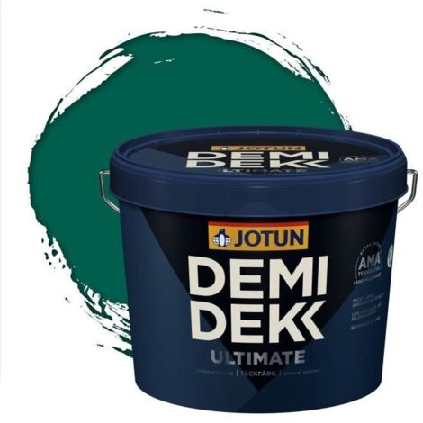 JOTUN - Peinture Bois, Lasure Opaque pour Extérieur et Intérieur Satinée - DEMI DEKK ULTIMATE - RAL 6026 - Vert Opale - 3L (1/2)