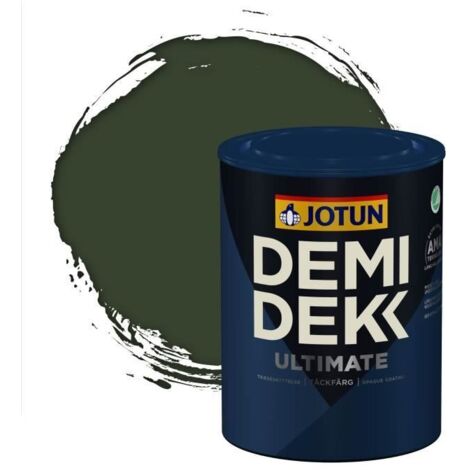 JOTUN - Peinture Bois, Lasure Opaque pour Extérieur Satinée - DEMI DEKK ULTIMATE - RAL 6020 - Vert Oxyde Chromique - 0,75L (1/2)