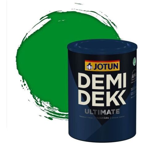 JOTUN - Peinture Bois, Lasure Opaque pour Extérieur et Intérieur Satinée - DEMI DEKK ULTIMATE - RAL 6037 - Vert Pur - 0,75L (1/2)