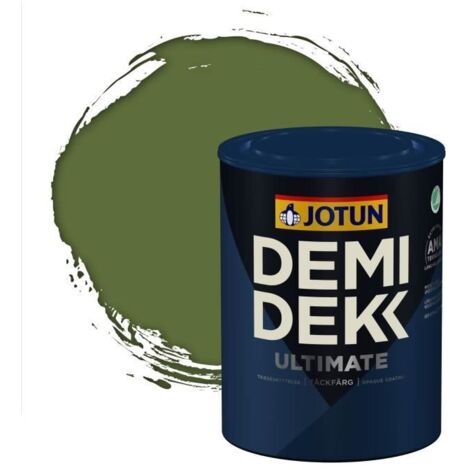 JOTUN - Peinture Bois, Lasure Opaque pour Extérieur et Intérieur Satinée - DEMI DEKK ULTIMATE - RAL 6025 - Vert Fougère - 0,75L (1/2)