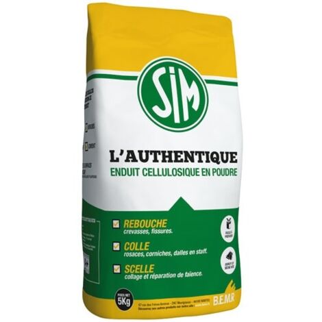 Enduit de rebouchage 5kg – Pour intérieur – Adhérence élevée – Ne fissure pas – Sèche rapidement – Pour bois, plâtre, ciment