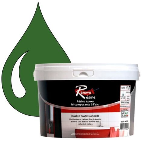 Peinture Résine 0.5L - RAL 6010 - Vert herbe - Mat - Multi-supports (Faïence, Carrelage) (1/4)