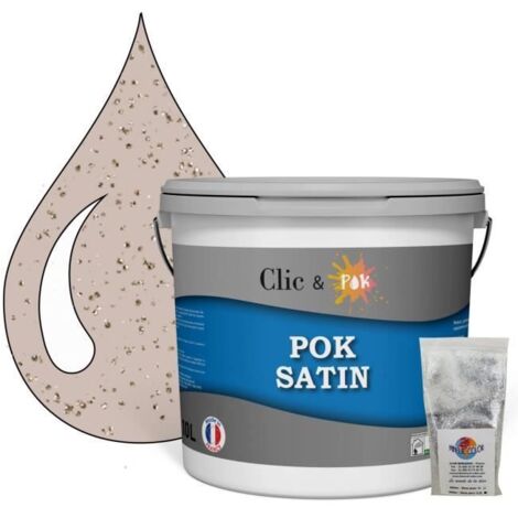 Peinture Effet Pailleté pour Murs & Plafonds - POK PAILLETTE - 10L - Rose Poudré (1/4)