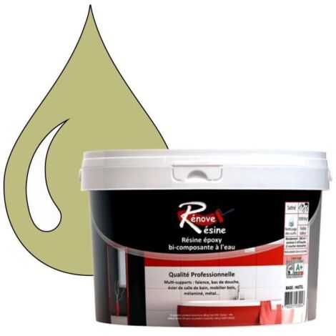 Peinture Résine - Rénove Résine 0.5L - Beige vert - Mat - Multi-supports (Carrelage, Faïence) (1/4)