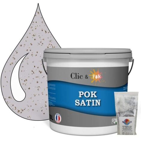 Peinture Effet Pailleté pour Murs & Plafonds - POK PAILLETTE - 10L - Lilas Parme (1/4)