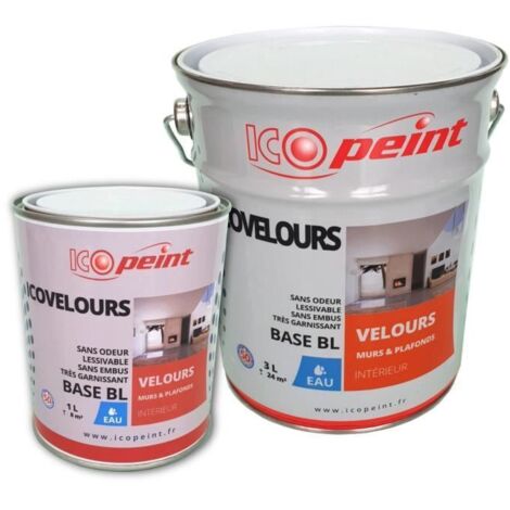 Peinture Acrylique - ICOVELOURS - Velours - Blanc crème - RAL 9001 - 1L