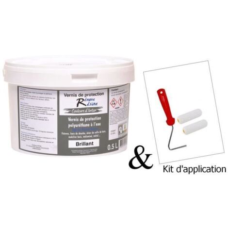 Vernis de protection - 0.5L - Finition Brillant - Multi-support - Intérieur/Extérieur (1/4)
