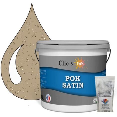 Peinture Effet Pailleté pour Murs & Plafonds - POK PAILLETTE - 10L - Noisette (1/4)