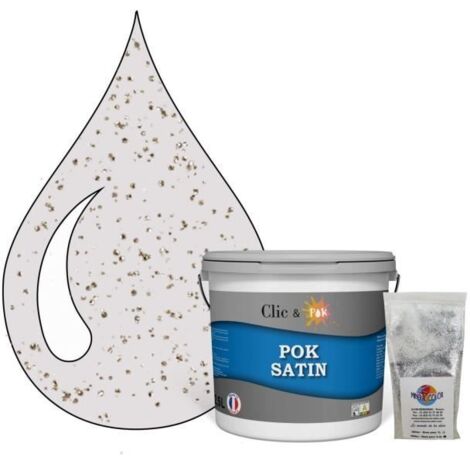 Peinture Effet Pailleté pour Murs & Plafonds - POK PAILLETTE - 2,5L - Lait de Rose (1/4)