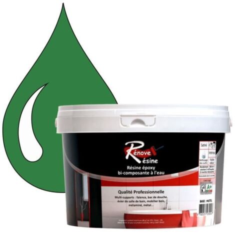 Peinture Résine 0.5L - Multisupport RAL 6032 - Vert de sécurité - Mat - Étanche (1/4)