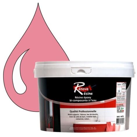 Peinture Résine 0.5L - RAL 3015 - Rose clair - Brillant - Multi-supports (Carrelage, Faïence) (1/4)