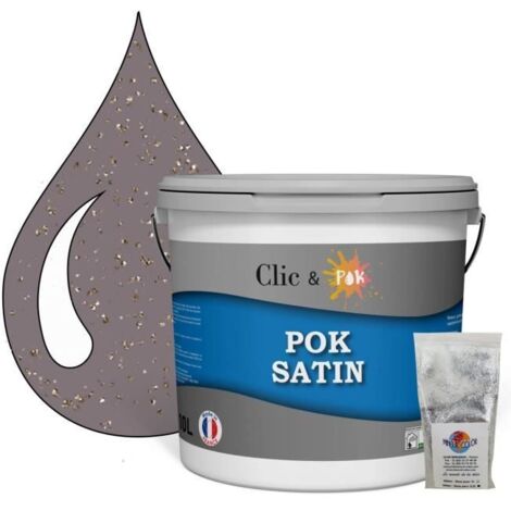 Peinture Effet Pailleté pour Murs & Plafonds - POK PAILLETTE - 10L - Violet Maronné (1/4)