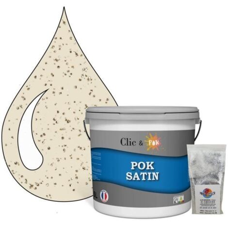 Peinture Effet Pailleté pour Murs & Plafonds - POK PAILLETTE - 5L - Vanille (1/4)