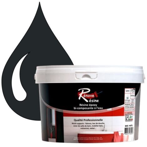 Peinture Résine - Rénove Résine 0.5L - Gris noir - Mat - Monocouche (1/4)