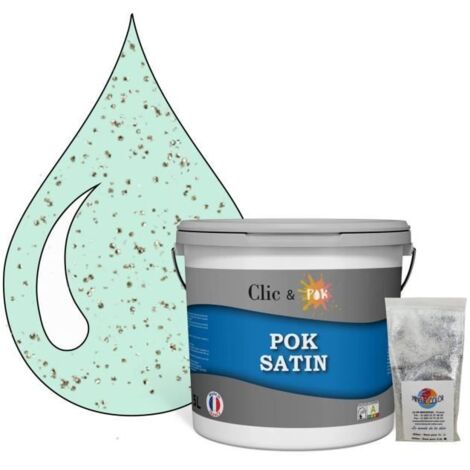 Peinture Effet Pailleté pour Murs & Plafonds - POK PAILLETTE - 5L - Vert Louise (1/4)