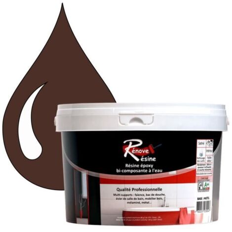 Peinture Résine - Rénove Résine 0.5L - Brun acajou - Mat - Multi-supports (Carrelage, Faïence) (1/4)