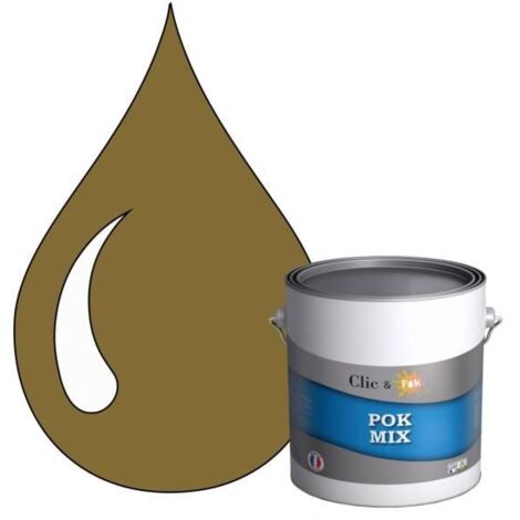 Peinture d'Accroche et Finition 2 en 1 - POK - POK MIX - Acrylique Satinée - RAL 8000 - 3L (1/4)
