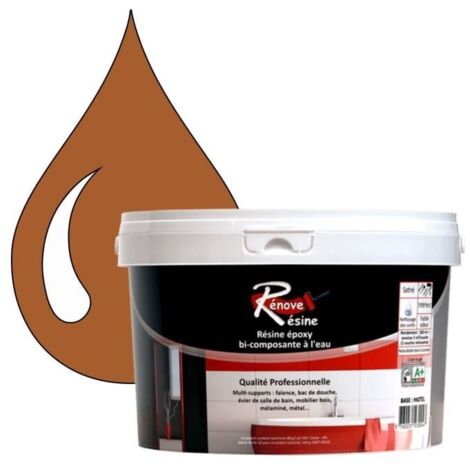 Peinture - Rénove Résine 0.5L - Brun orangé - Mat - Multi-supports (Faïence, Carrelage) (1/4)