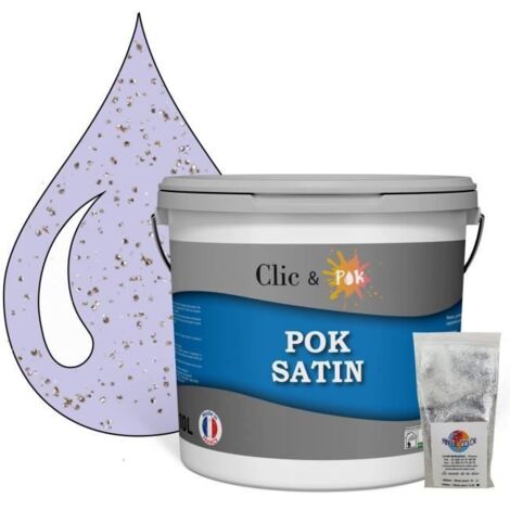 Peinture Effet Pailleté pour Murs & Plafonds - POK PAILLETTE - 10L - Sorbet Violet (1/4)