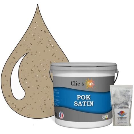 Peinture Effet Pailleté pour Murs & Plafonds - POK PAILLETTE - 5L - Noisette (1/4)